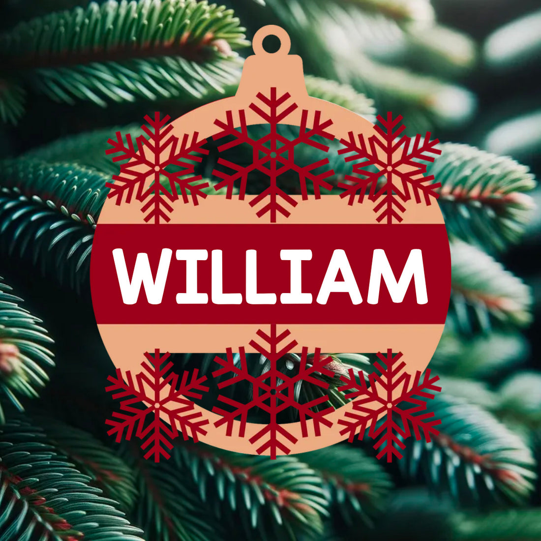 Red Ball Custom Personalized Christmas Ornaments