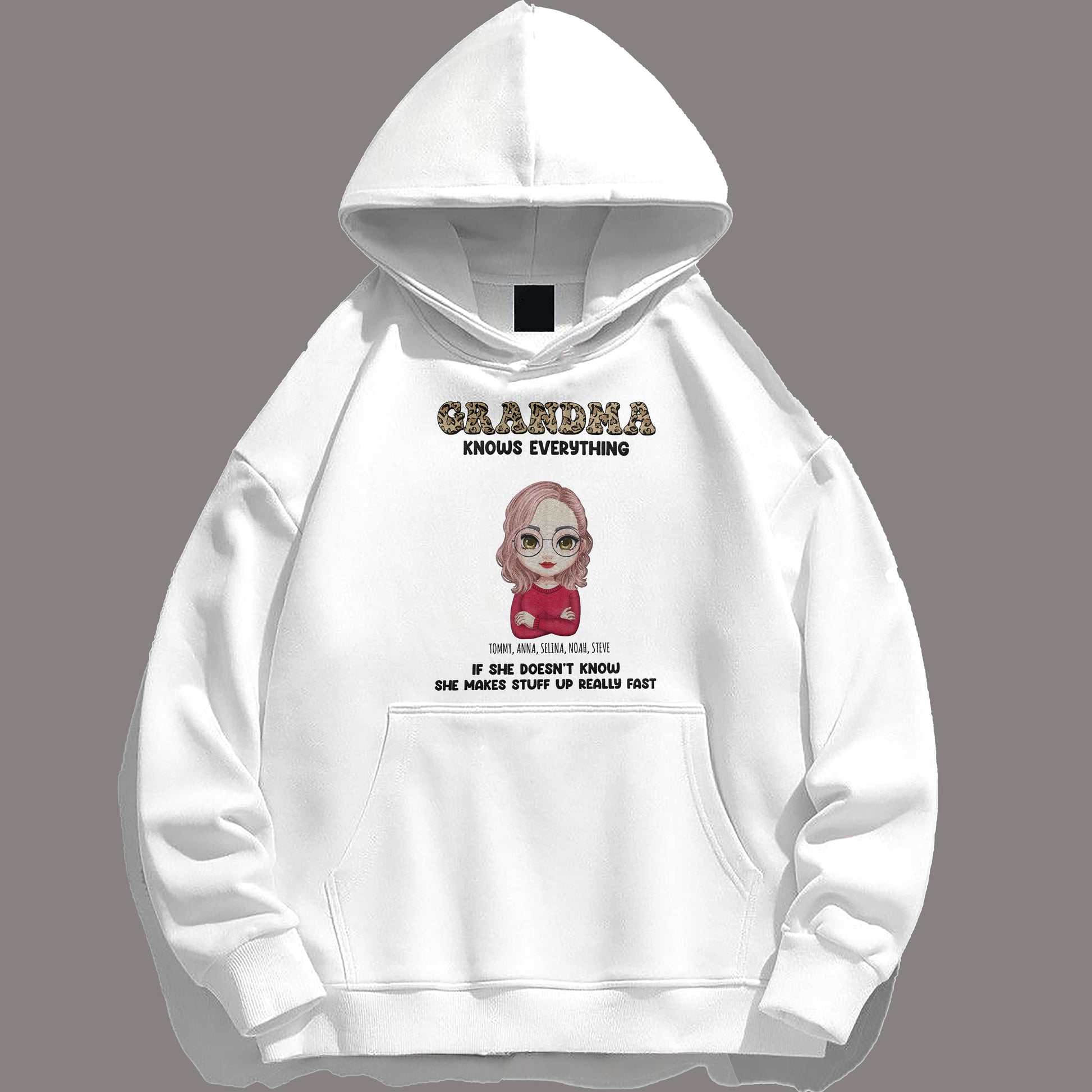 Grandma Knows Everything Custom Embroidered Shirts - Gifts For Mother's day, Birthday Gift For Grandma
