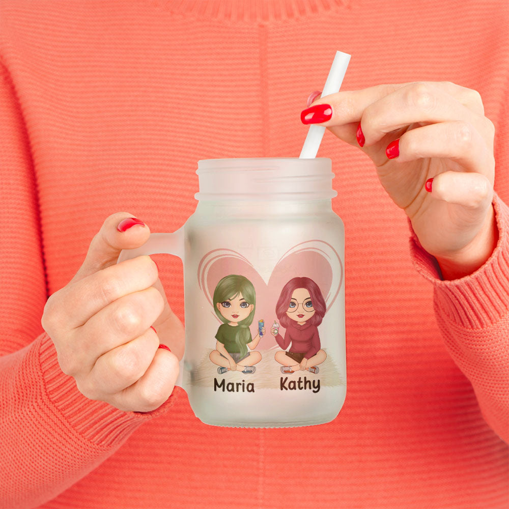 Besties Forever Personalized Mason Jar