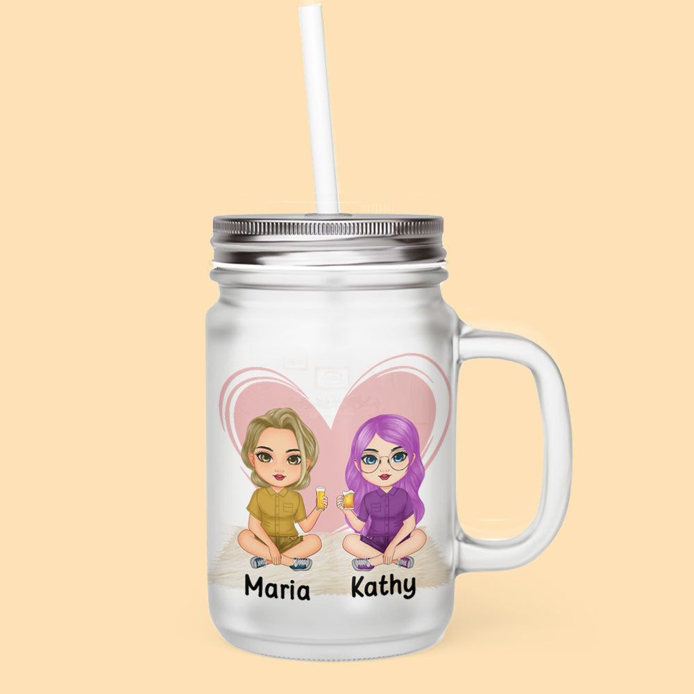 Besties Forever Personalized Mason Jar