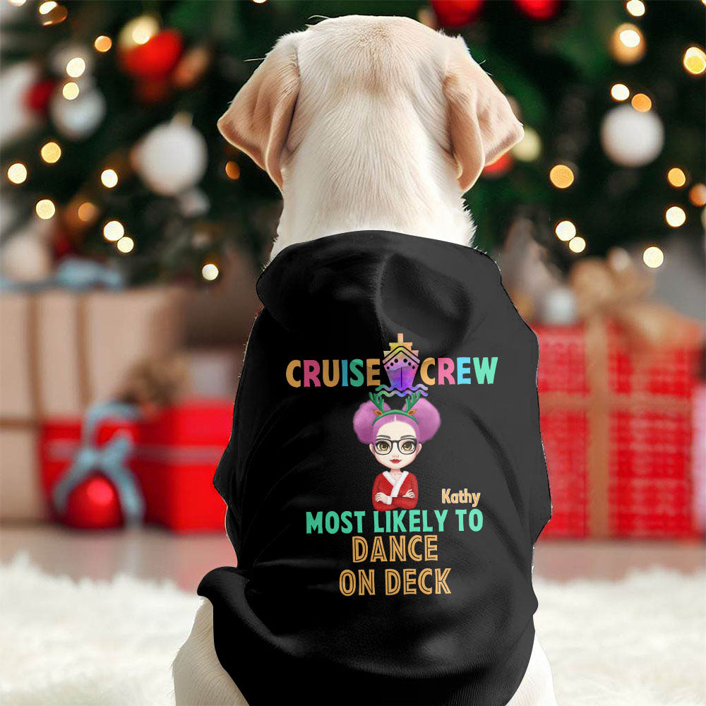 Cruise Crew Most Likely To Personalized Christmas Matching Pajamas For Family With Dog