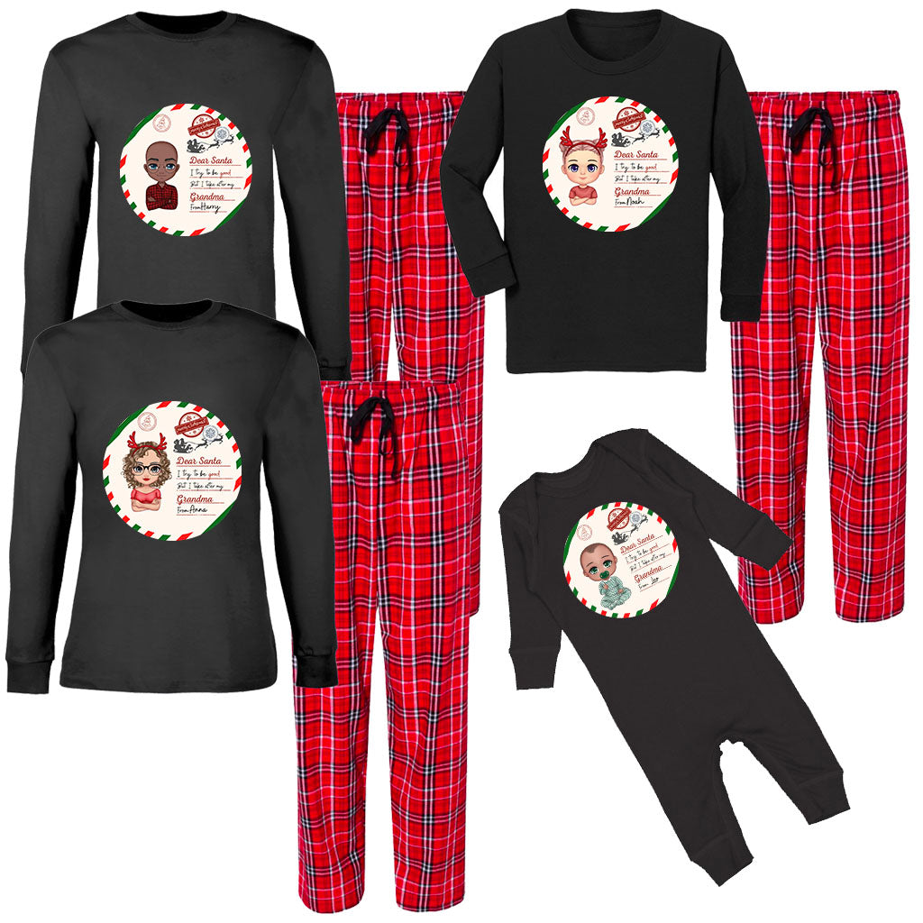 Dear Santa Matching Christmas Pajamas For Family And Pet
