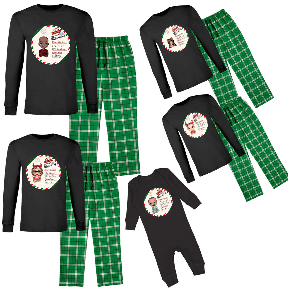Dear Santa Matching Christmas Pajamas For Family And Pet