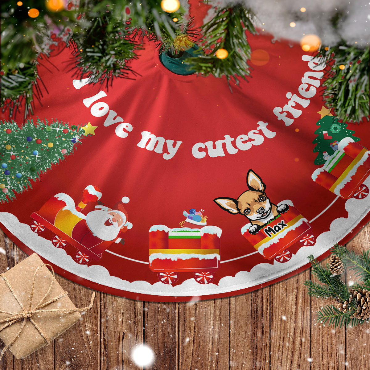Make Your Own Tree Skirt DogOnTheCar Personalized Christmas Tree
