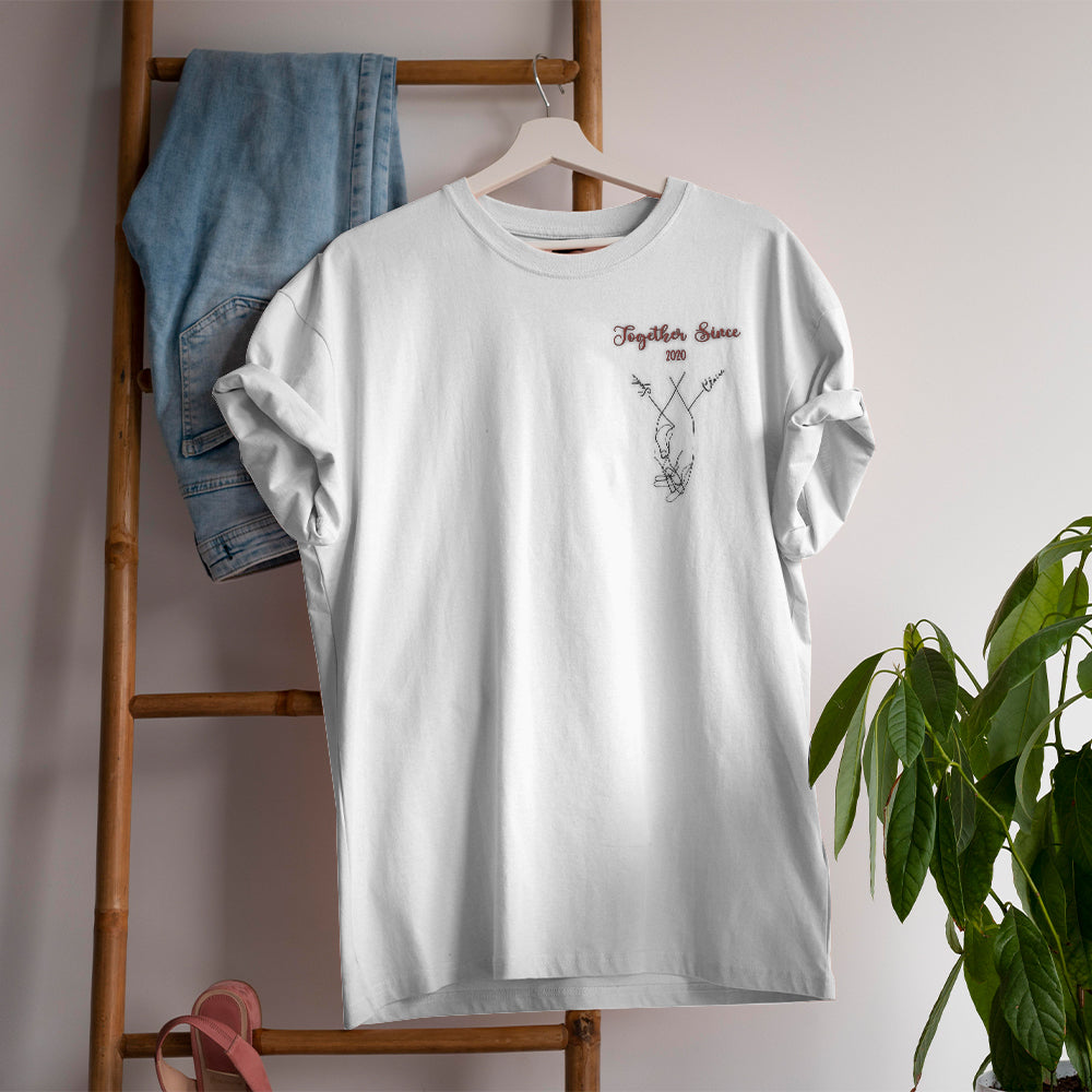Together Since - Personalized Embroidered Shirt - Valentine's Day Gift