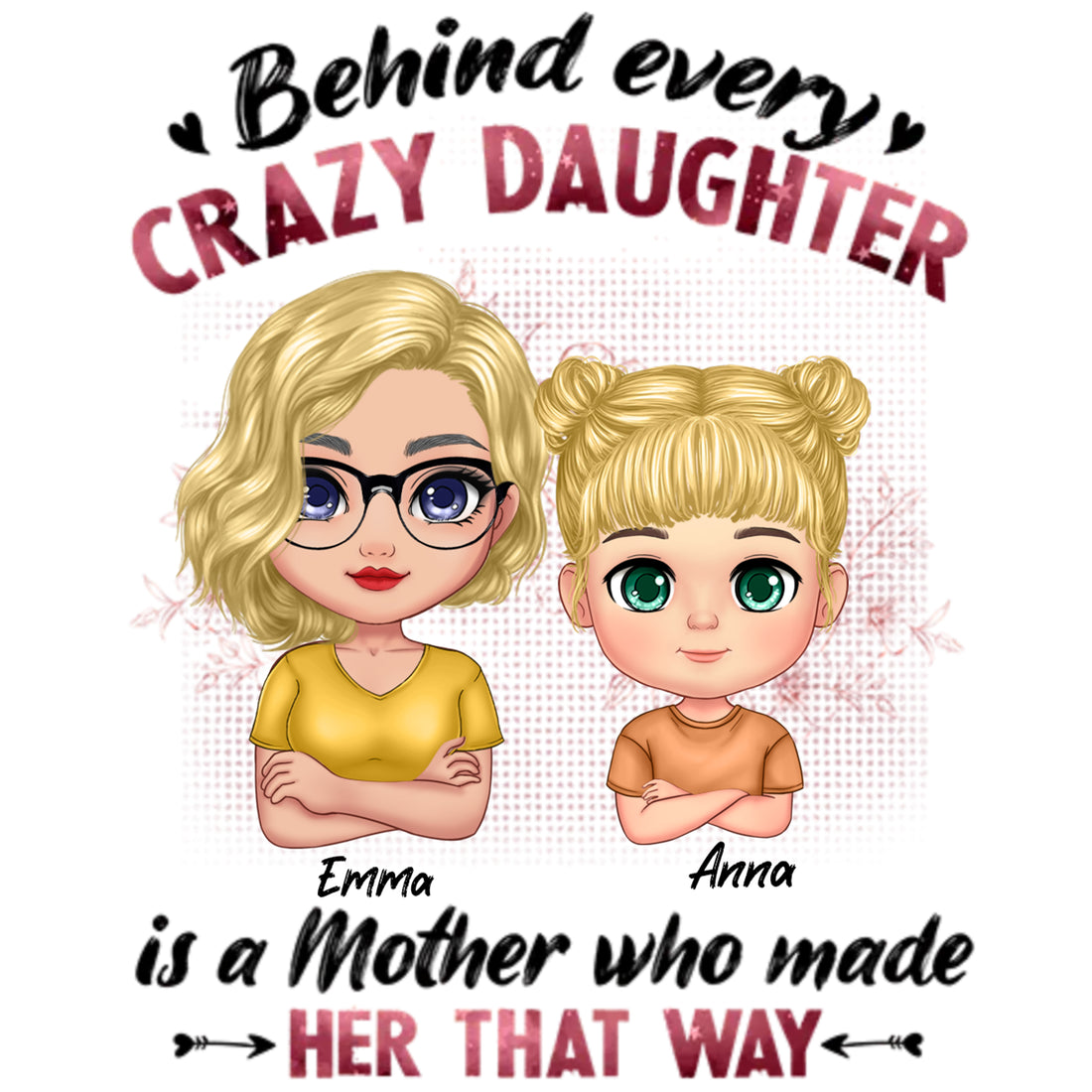 Behind Every Crazy Daughter Is A Mother - Personalized Pocket Dress