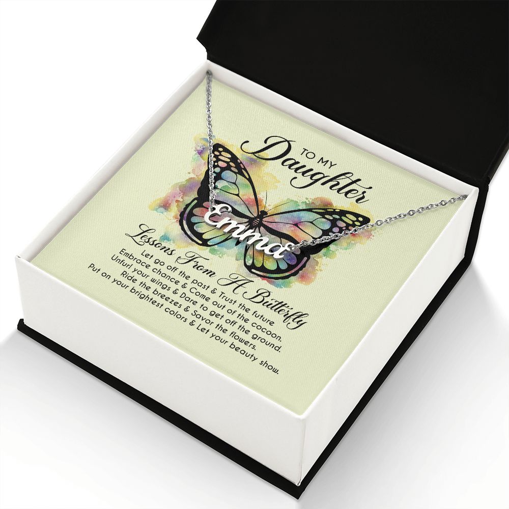 To My Daughter Custom Name Necklace