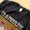 Fathers Day T Shirt I'm A Proud Dad Of A Freaking Awesome Daughter