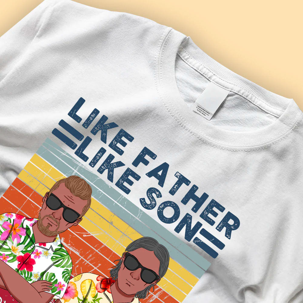 Personalized Shirt For Dad Vintage Like Father Like Son Oh Crap