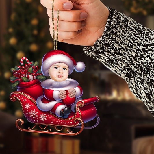 Adorable Newborn Baby - Acrylic Photo Personalized Ornaments