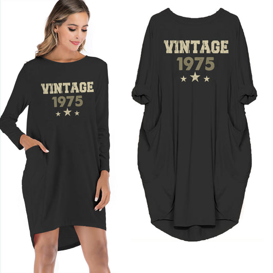 Vintage Year Birthday Gifts - Personalized Pocket on Dress