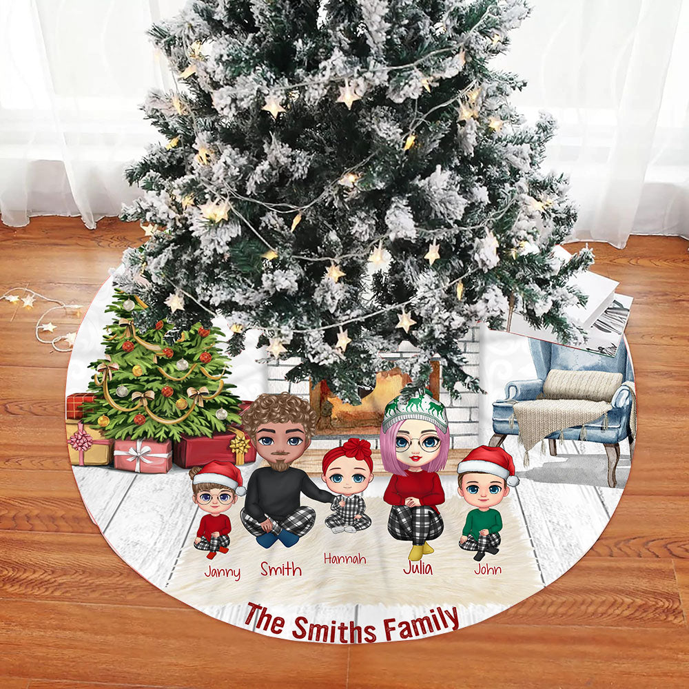2023 Family Gather Personalized Christmas Tree Skirt
