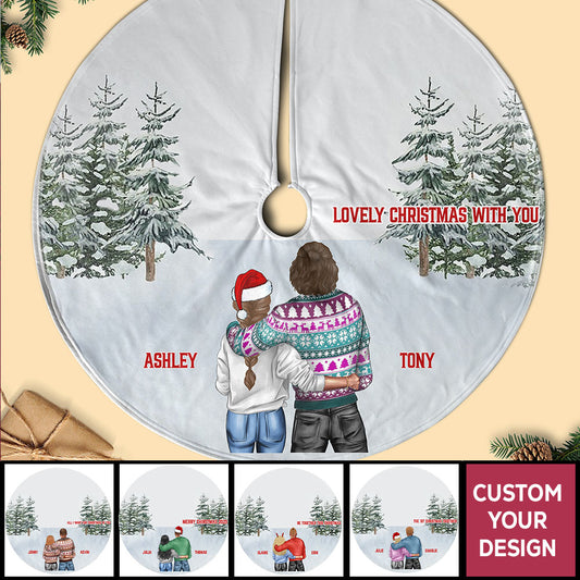 2023 For Couples Personalized Christmas Tree Skirt