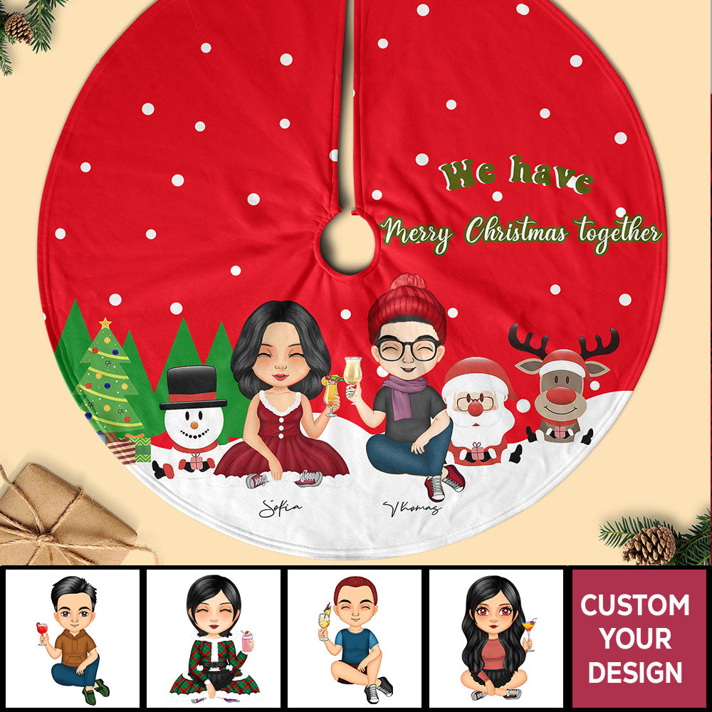 2023 Our Christmas Together Personalized Christmas Tree Skirt For Coup