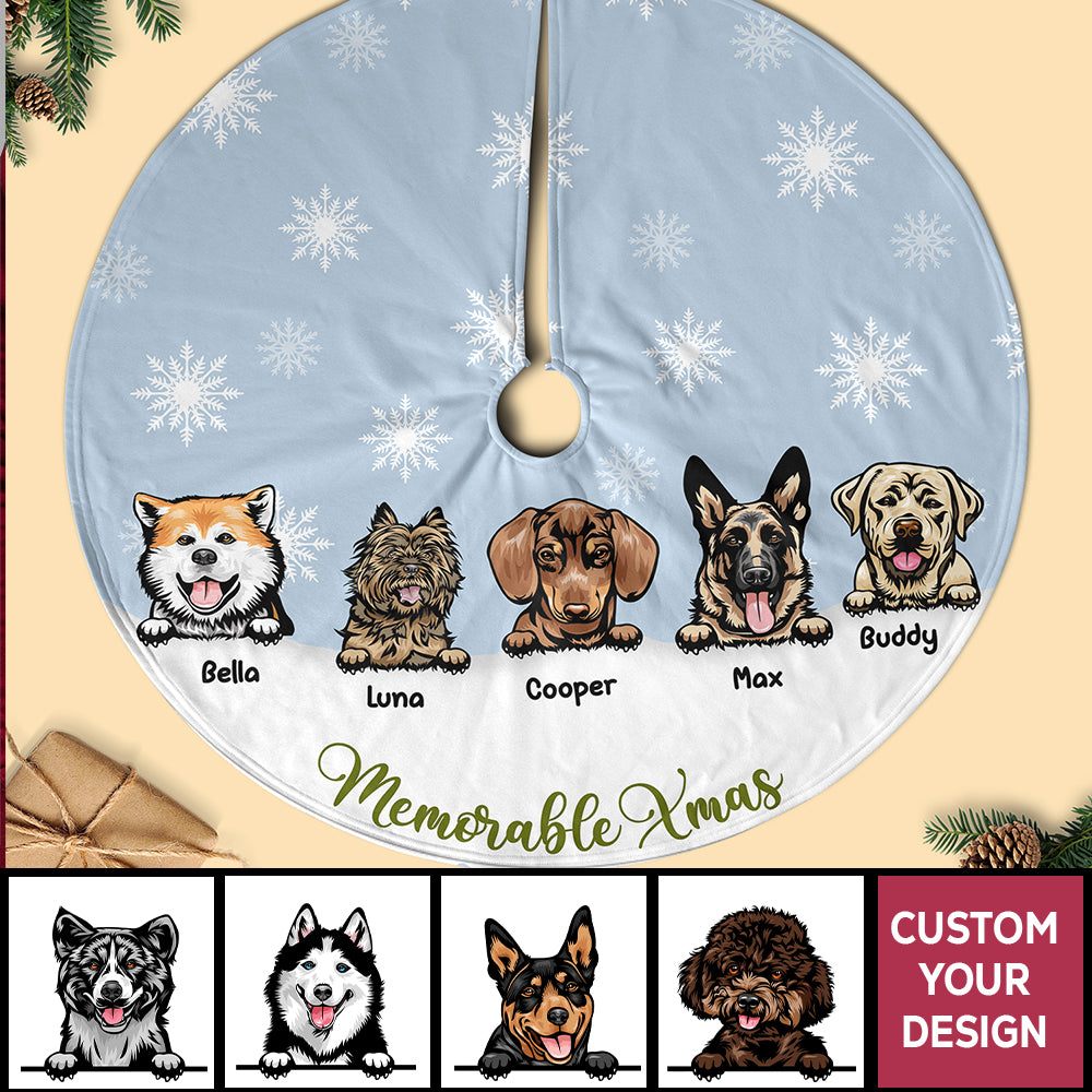 2023 Personalized Christmas Tree Skirt For Dog Lovers