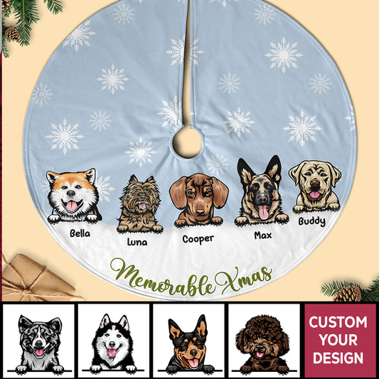 2023 Personalized Christmas Tree Skirt For Dog Lovers