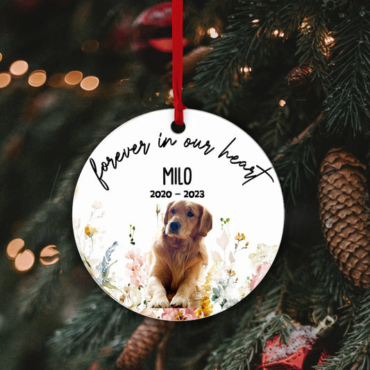 Personalized Pet Memorial Ornament Forever In Our Heart