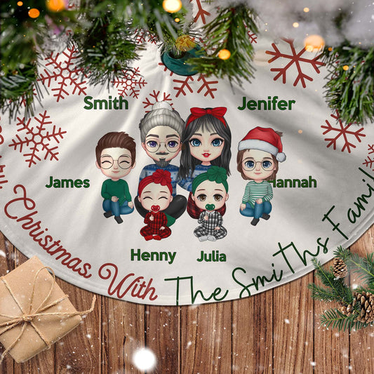Special Gift For Family Personalized Christmas Pencil Tree Skirt
