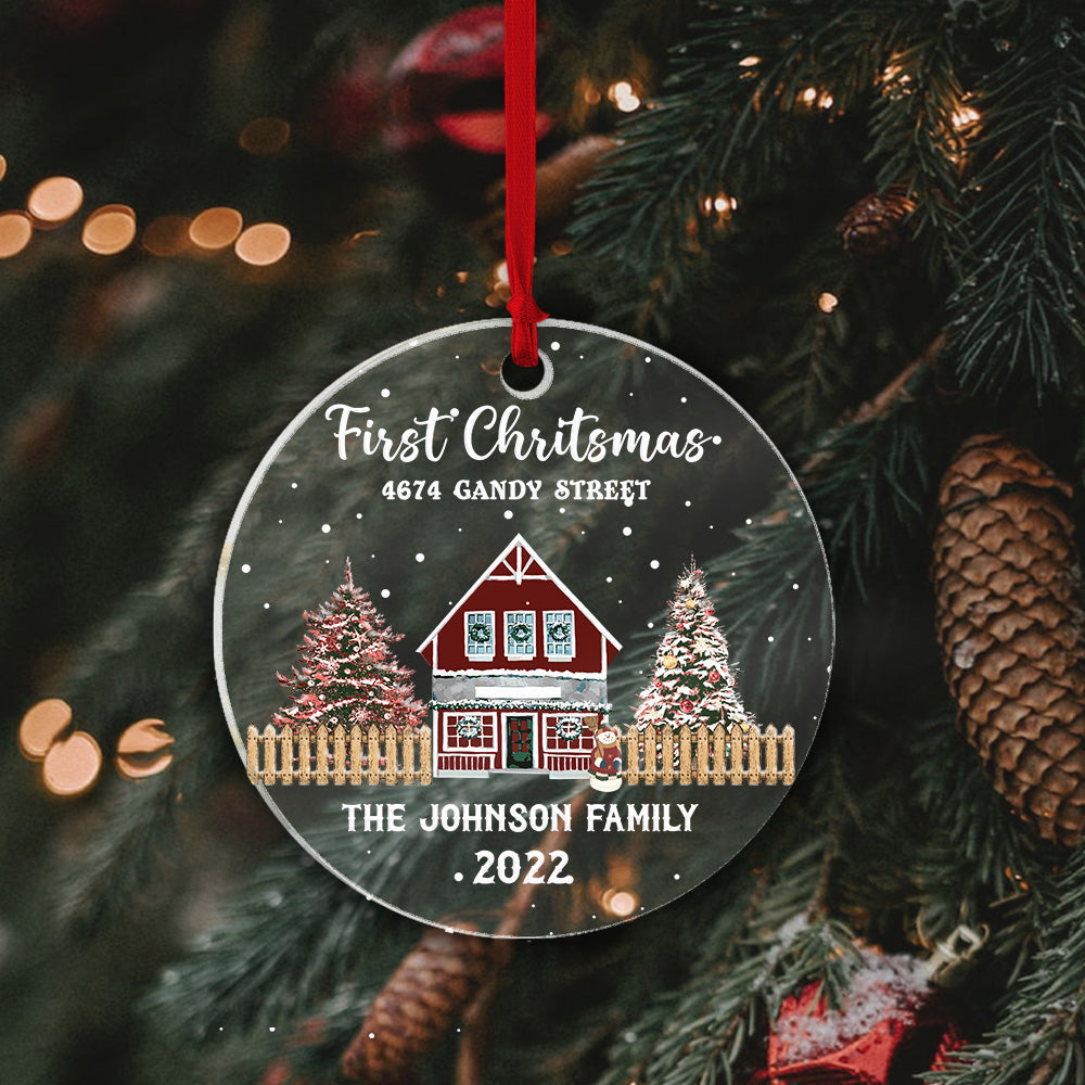 First Christmas At New House Personalized Christmas Ornaments