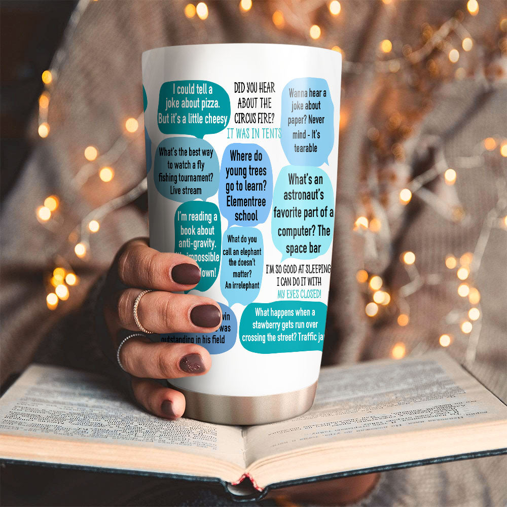 Emergency Dad Jokes Personalized Tumbler - Father's Day Gift