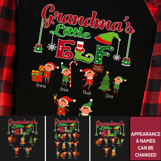 Grandma's Little Elf Christmas Personalized Pajamas