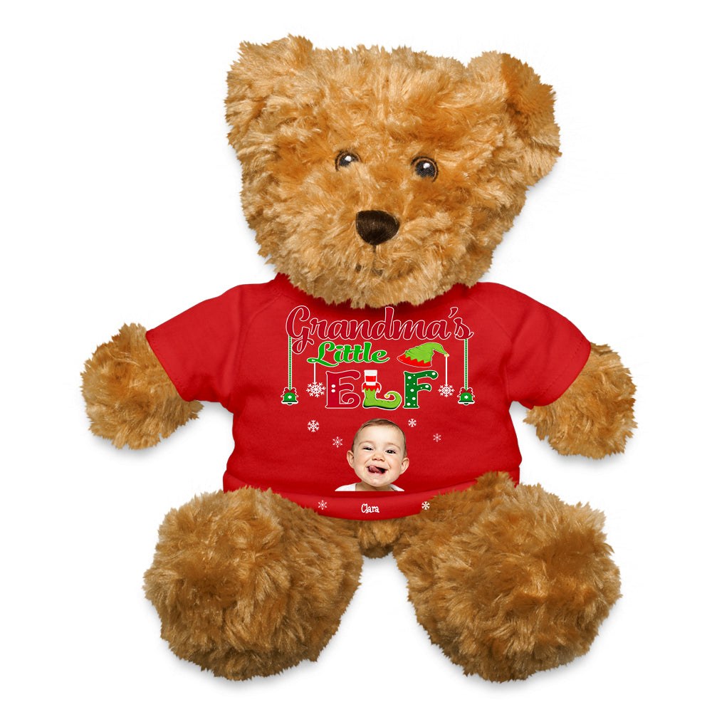 Grandma's Little Elf  - Personalized T- Shirt Teddy Bear