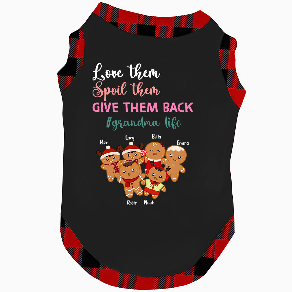 Love Them Spoil Them Give Them Back - Grandma Personalized Shirt