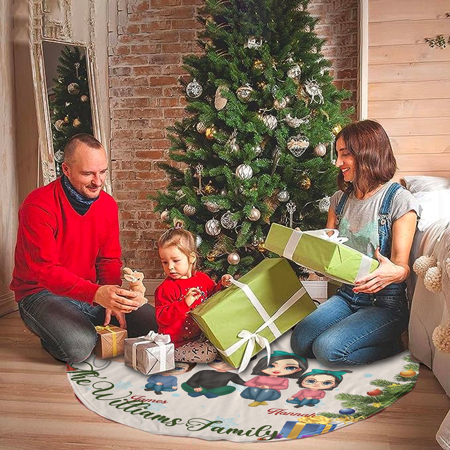 Wonderful Gift Personalized Christmas Tree Skirt For Family