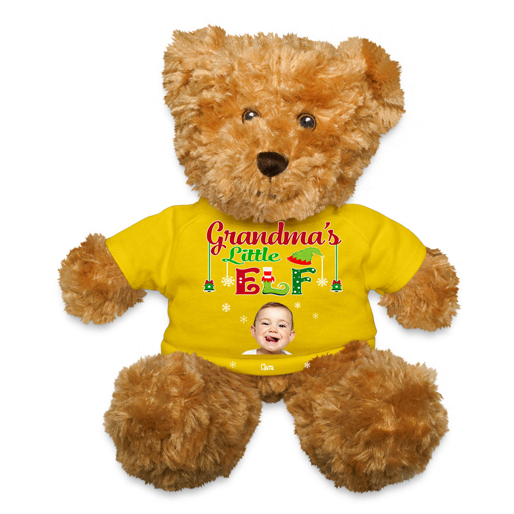 Grandma's Little Elf  - Personalized T- Shirt Teddy Bear