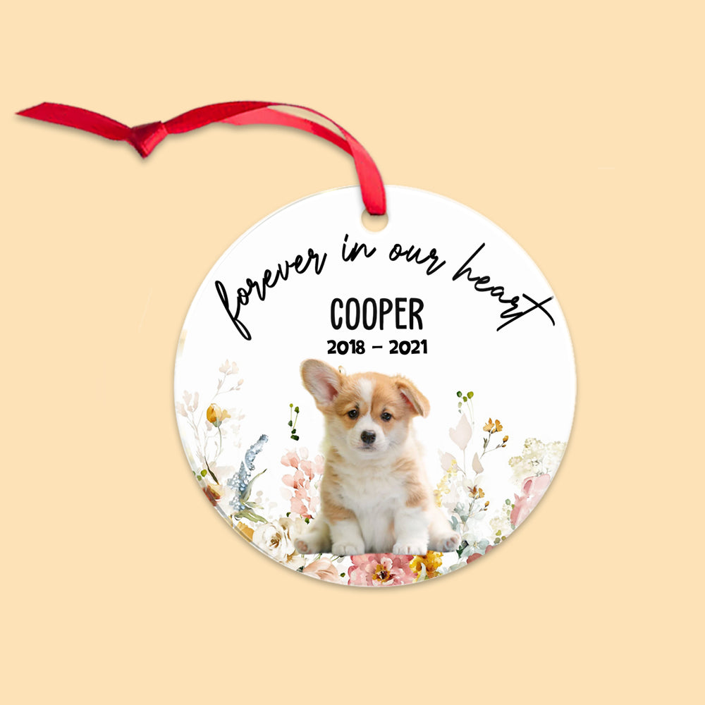 Personalized Pet Memorial Ornament Forever In Our Heart