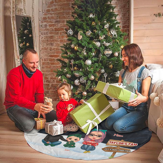For The Whole Family Personalized Christmas Tree Skirt