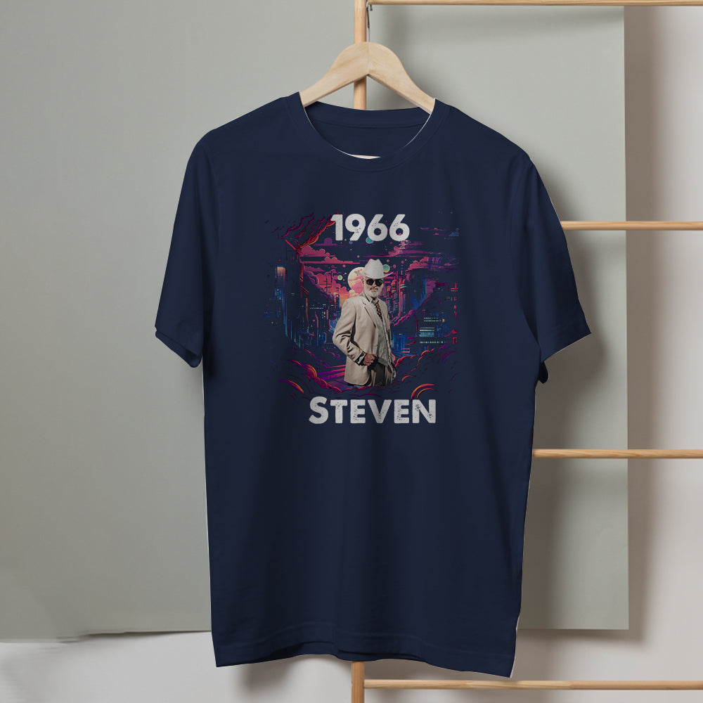 Vintage Man -  Personalized Photo Shirt - Birthday Gift Ideas