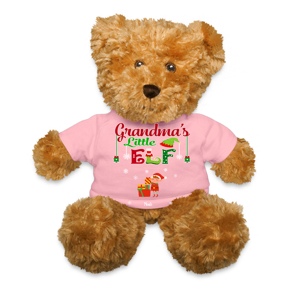 Grandma's Little Elf  - Personalized T- Shirt Teddy Bear