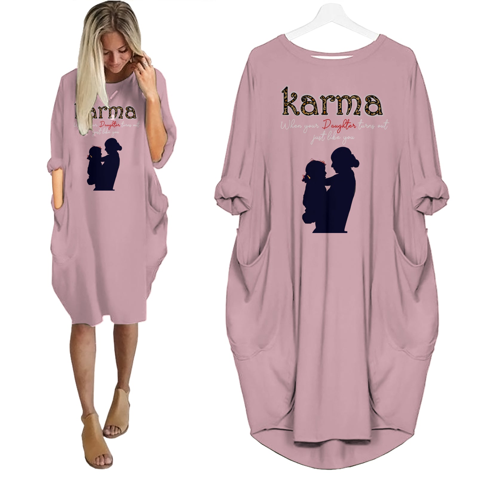 Karma Daughter Turns Out Like Mum - Personalized Pocket Dress - Mother's Day Gifts