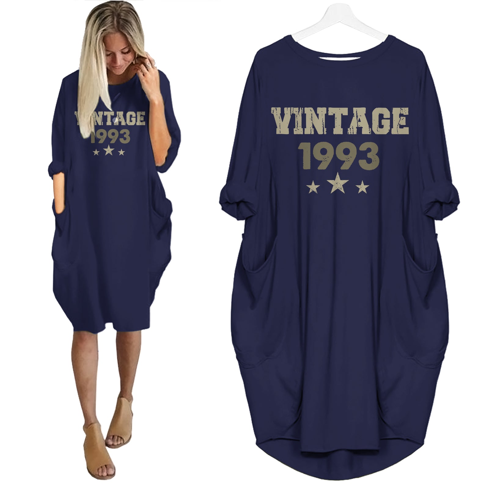 Vintage Year Birthday Gifts - Personalized Pocket on Dress