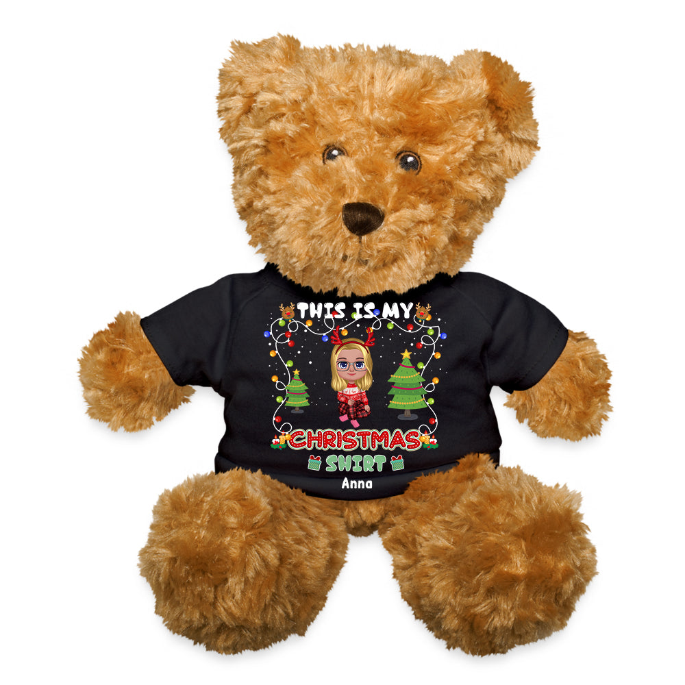 This Is My Christmas Shirt - Personalized T- Shirt Teddy Bear