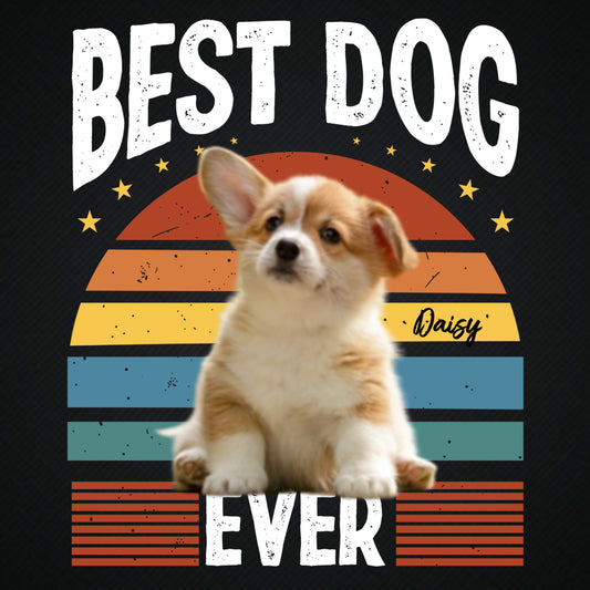 Best Dog Ever -  Personalized T- Shirt Fluffy Dog