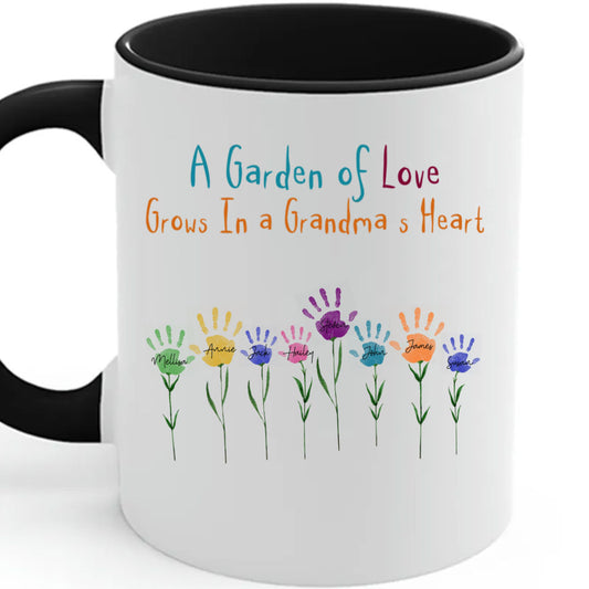 A Garden Of Love Grows In A Grandma's Heart Personalized Coffee Mug