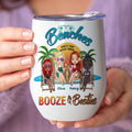 Beaches Booze Besties Personalized Wine Tumbler