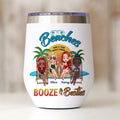 Beaches Booze Besties Personalized Wine Tumbler