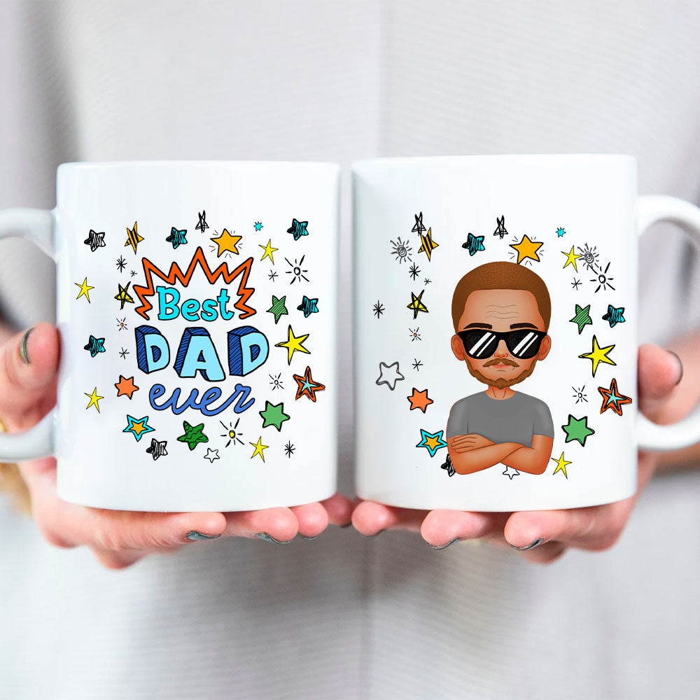 Best Dad Ever Personalized Coffee Mugs Fathers Day