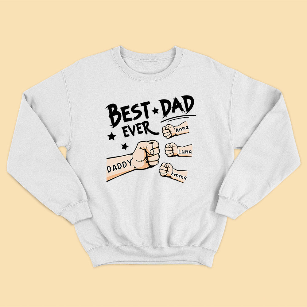 Best Dad Ever Personalized Fathers Day T Shirt