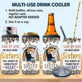 Best Freakin' Sister Ever Side By Side Personalized Can Cooler Tumbler Gift For Bestie