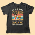 Best Stepped Dad  Black Custom Fathers Day Shirts