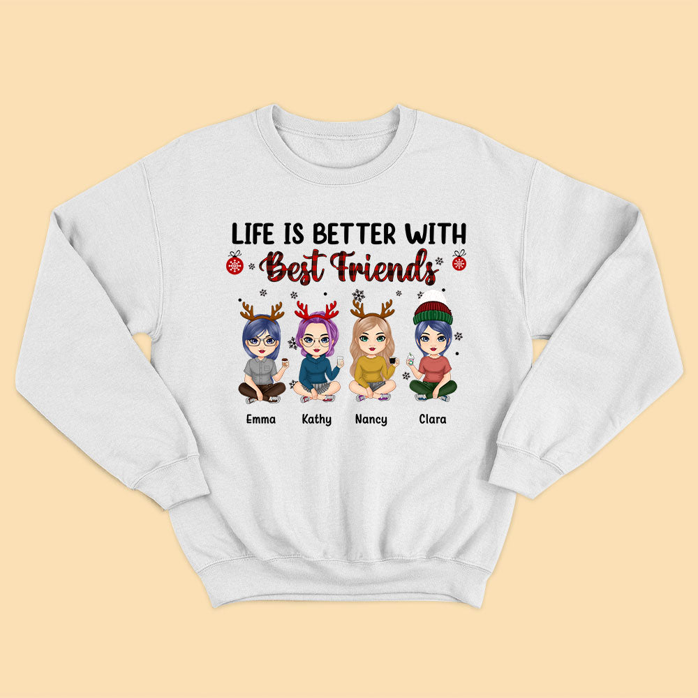 Bestie Gifts Life Is Better With Best Friends Personalized Shirt