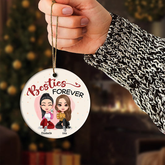 Besties Forever - Personalized Ceramic Christmas Ornament
