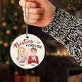 Besties Forever - Personalized Ceramic Christmas Ornament New Version