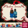 Besties Forever Christmas 2023 - Personalized Custom Medallion Aluminum Ornament