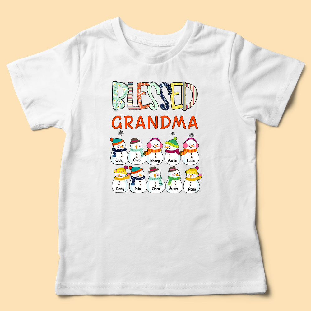 Blessed Grandma Personalized Christmas Shirt