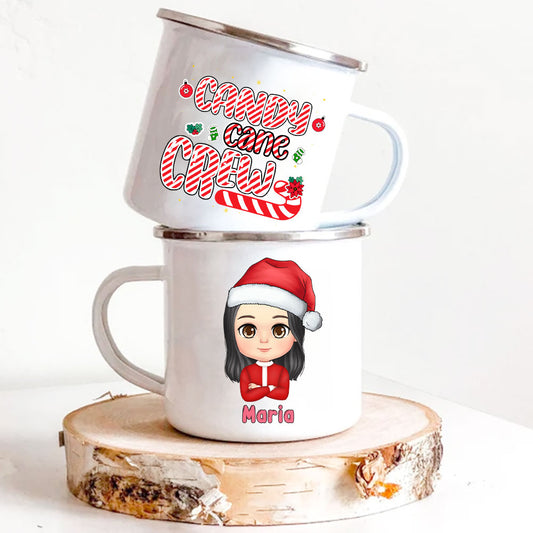Candy Cane Crew Personalized Christmas Family Mug